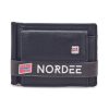 Nordee GW-01 RFID fekete férfi bőr dollárpénztárca 11 x 8 x 2 cm