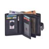 Nordee GW-09 RFID fekete férfi bőr pénztárca 11 x 13 x 2.5 cm