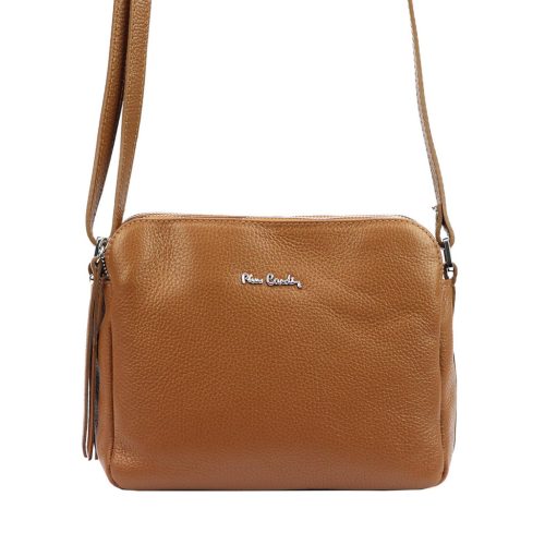 Pierre Cardin FRZ 1655 barna női bőr válltáska, oldaltáska 24 x 18.5 x 10 cm