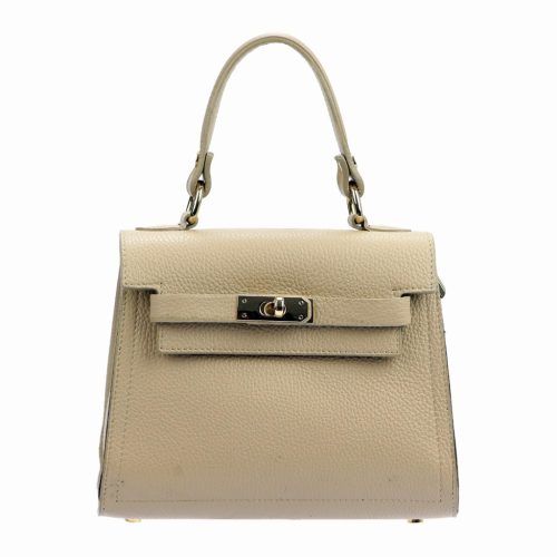 Luka 19-17 MN bézs női bőr kézitáska, válltáska 23 x 19 x 12.5 cm 