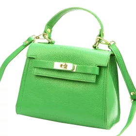   Luka 19-17 MN lime zöld női bőr kézitáska, válltáska 23 x 19 x 12.5 cm