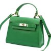 Luka 19-17 MN DOLLARO zöld női bőr kézitáska 23 x 19 x 12.5 cm
