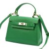 Luka 19-17 MN DOLLARO zöld női bőr kézitáska 23 x 19 x 12.5 cm