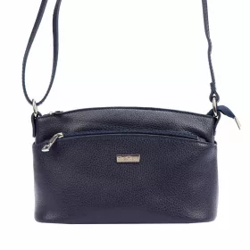   MiaMore 01-013 navy női bőr válltáska, oldaltáska 24 x 16 x 11 cm