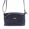 MiaMore 01-013 navy női bőr válltáska, oldaltáska 24 x 16 x 11 cm