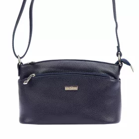   MiaMore 01-013 navy női bőr válltáska, oldaltáska 24 x 16 x 11 cm