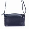 MiaMore 01-013 navy női bőr válltáska, oldaltáska 24 x 16 x 11 cm