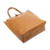 MiaMore 01-014 Z konyak női bőr válltáska, shopper 40 x 38 x 13 cm