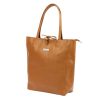 MiaMore 01-014 Z konyak női bőr válltáska, shopper 40 x 38 x 13 cm