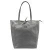 MiaMore 01-014 Z DOLLARO szürke női bőr kézitáska 40 x 38 x 13 cm