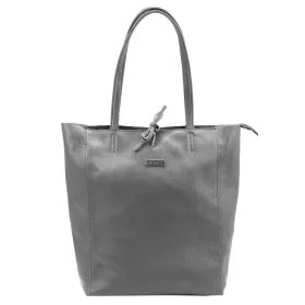 MiaMore 01-014 Z taupe női bőr válltáska 40 x 38 x 13 cm