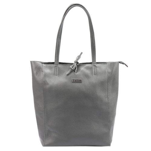 MiaMore 01-014 Z DOLLARO szürke női bőr kézitáska 40 x 38 x 13 cm
