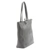 MiaMore 01-014 Z DOLLARO szürke női bőr kézitáska 40 x 38 x 13 cm