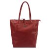 MiaMore 01-014 Z bordó női bőr válltáska 40 x 38 x 13 cm 