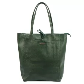 MiaMore 01-014 Z khaki női bőr válltáska 40 x 38 x 13 cm