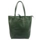 MiaMore 01-014 Z khaki női bőr válltáska 40 x 38 x 13 cm