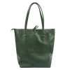 MiaMore 01-014 Z khaki női bőr válltáska 40 x 38 x 13 cm