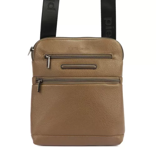 Pierre Cardin IZA364 3744 drapp férfi oldaltáska 25,5 x 21 x 5 cm