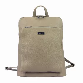   MiaMore 01-015 olasz taupe női bőr hátizsák 30 x 37 x 15 cm