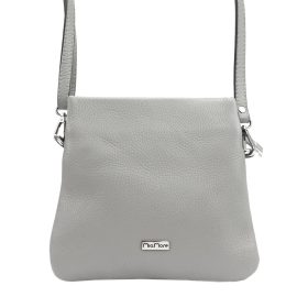 MiaMore 01-022 szürke női bőr válltáska 23 x 21 x 9 cm