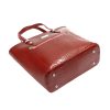MiaMore 01-011 CROCO piros női bőr kézitáska 38 x 32 x 13 cm