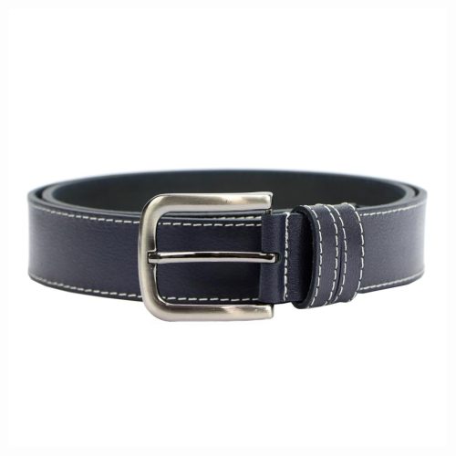 VerMari PBS-40-1 navy férfi marhabőr öv 4.4 cm