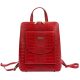 MiaMore 01-010 CROCO piros női bőr hátizsák 24 x 28 x 10 cm 