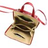 MiaMore 01-010 CROCO piros női bőr hátizsák 24 x 28 x 10 cm 