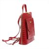 MiaMore 01-010 CROCO piros női bőr hátizsák 24 x 28 x 10 cm 