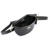 MiaMore 01-029 fekete női bőr övtáska, crossbody 23 x 13 x 6 cm 