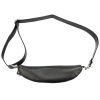 MiaMore 01-029 fekete női bőr övtáska, crossbody 23 x 13 x 6 cm 