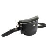 MiaMore 01-029 fekete női bőr övtáska, crossbody 23 x 13 x 6 cm 