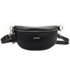 MiaMore 01-029 fekete női bőr övtáska, crossbody 23 x 13 x 6 cm 