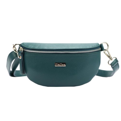 MiaMore 01-029 kék női bőr válltáska, oldaltáska, crossbody 23 x 13 x 6 cm