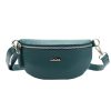 MiaMore 01-029 kék női bőr válltáska, oldaltáska, crossbody 23 x 13 x 6 cm