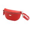 MiaMore 01-029 piros női bőr válltáska, oldaltáska, crossbody 23 x 13 x 6 cm