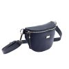 MiaMore 01-029 navy kék női bőr válltáska, oldaltáska, crossbody 23 x 13 x 6 cm