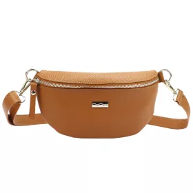   MiaMore 01-029 konyakbarna női bőr válltáska, oldaltáska, crossbody 23 x 13 x 6 cm