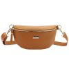 MiaMore 01-029 konyakbarna női bőr válltáska, oldaltáska, crossbody 23 x 13 x 6 cm