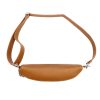 MiaMore 01-029 konyakbarna női bőr válltáska, oldaltáska, crossbody 23 x 13 x 6 cm