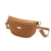 MiaMore 01-029 konyakbarna női bőr válltáska, oldaltáska, crossbody 23 x 13 x 6 cm