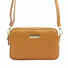 MiaMore 01-027 konyak női bőr válltáska 22 x 14.5 x 9 cm