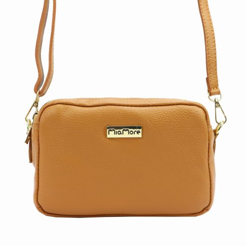 MiaMore 01-027 konyak női bőr válltáska 22 x 14.5 x 9 cm 