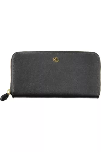 Ralph Lauren fekete női bőr pénztárca 20 x 10 cm