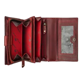   Giorgio Carelli női, bordó bőr pénztárca RFID védelemmel