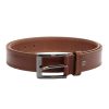 Pierre Cardin AUT 8055 barna férfi marhabőr öv 3.5 cm