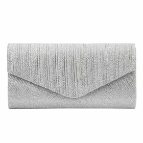   Jessica A-2173 ezüst női kézitáska, alkalmi táska 24 x 12.5 x 6 cm