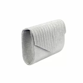   Jessica A-2173 ezüst női kézitáska, alkalmi táska 24 x 12.5 x 6 cm