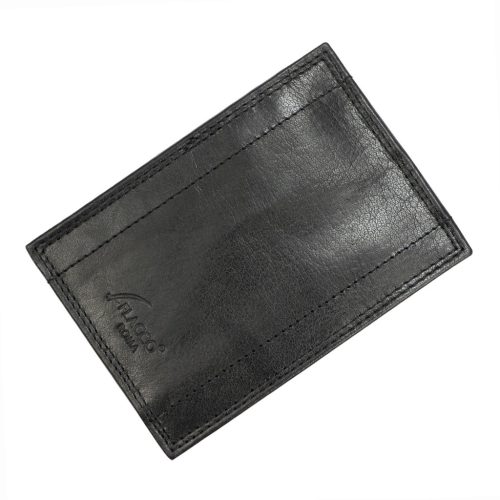 FLACCO 606 fekete férfi bőr pénztárca és irattartó 9 x 13 x 1.5 cm 
