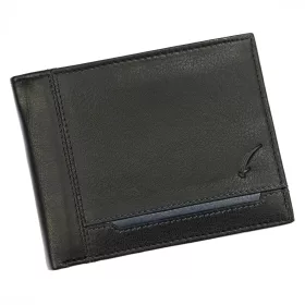  FLACCO IN-1037 fekete férfi bőr pénztárca 12 x 9.5 x 2.5 cm